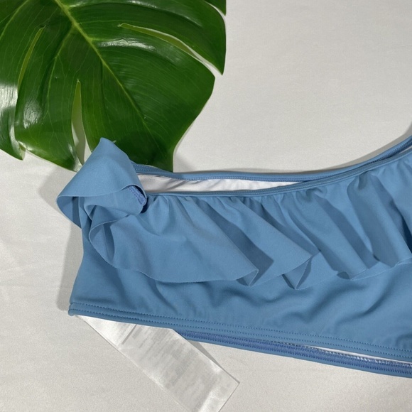 NEW Billabong [ Girls 14‎ ] Sol Searcher One Shoulder Bikini Top Periwinkle - Picture 7 of 11